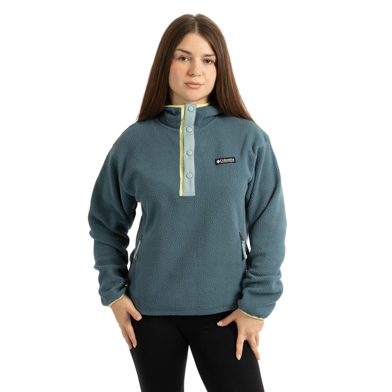 Columbia Helvetia II Hoodie Polyester Women's Blue Hooded Sweatshirt