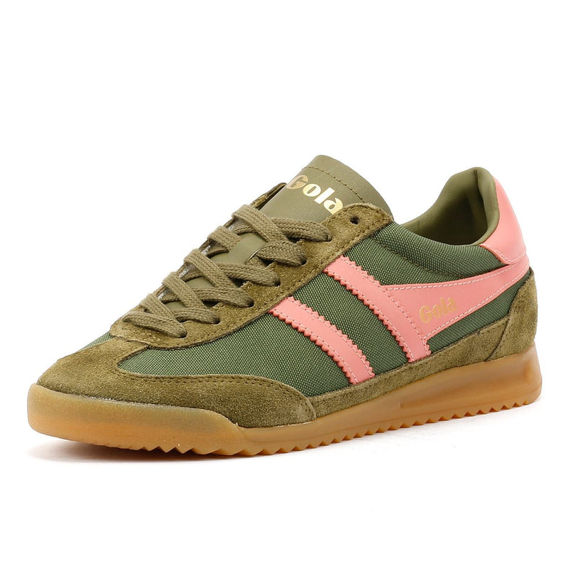 Gola Tornado Women's Military Green/Coral Pink Sneakers