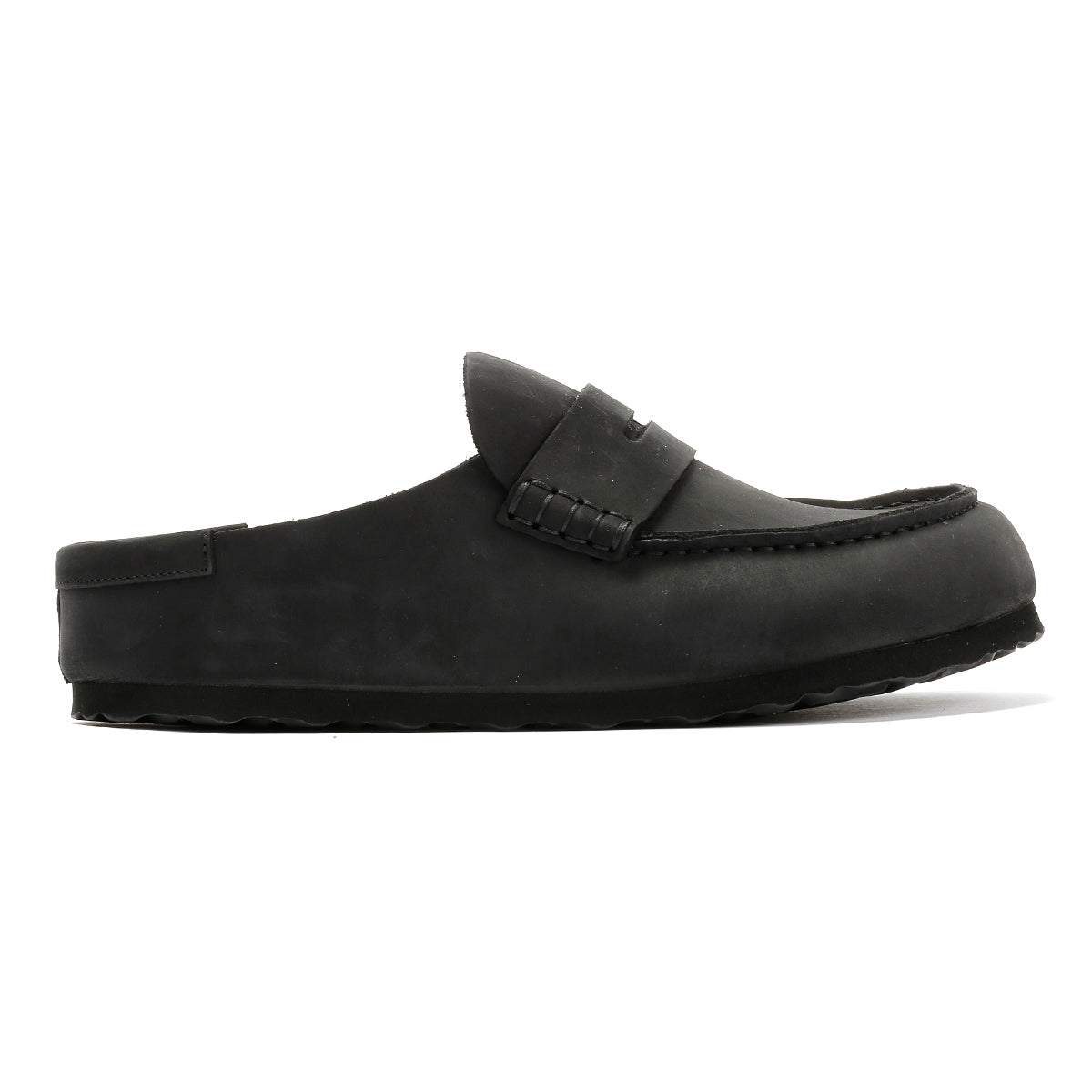 Birkenstock Naples Leather Black Regular Clogs