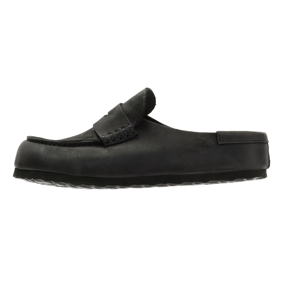 Birkenstock Naples Leather Black Regular Clogs