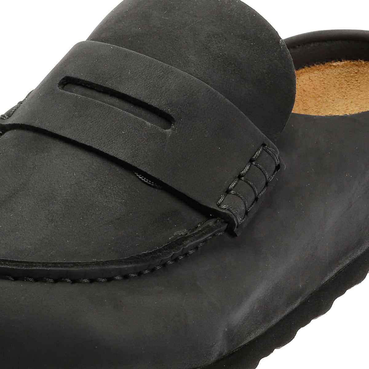 Birkenstock Naples Leather Black Regular Clogs