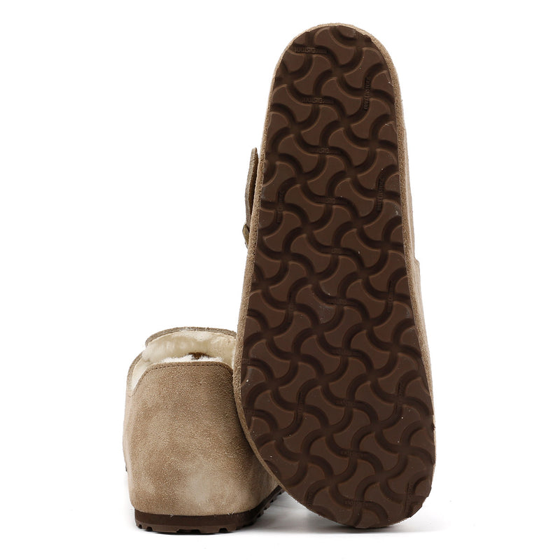 Birkenstock London Shearling Suede Taupe Shoes