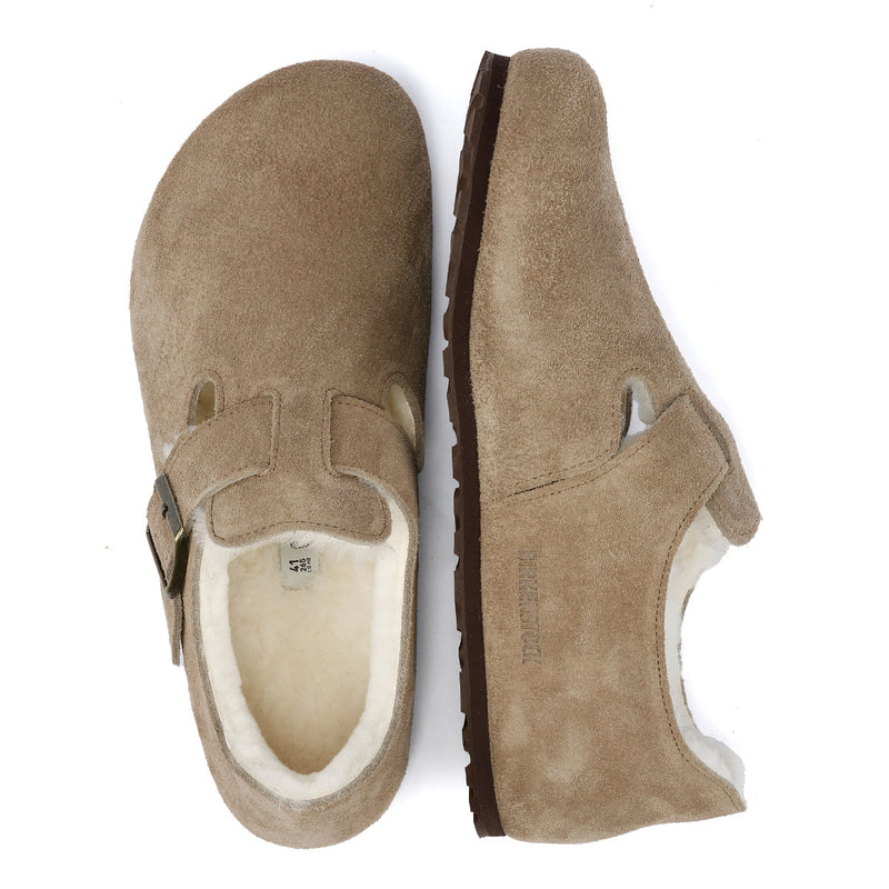 Birkenstock London Shearling Suede Taupe Shoes