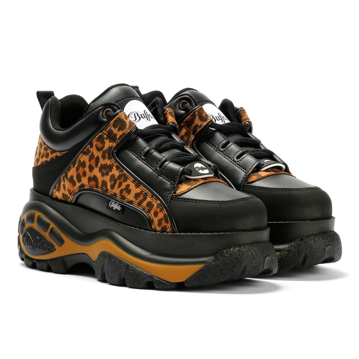 Buffalo 1339-14 Vegan Women's Leopard/Black Sneakers