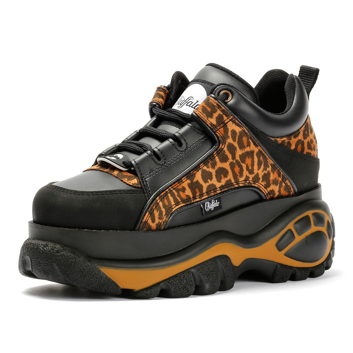 Buffalo 1339-14 Vegan Women's Leopard/Black Sneakers