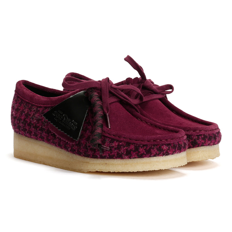 Clarks Originals Wallabee Harris Tweed Women's Purple Shoes