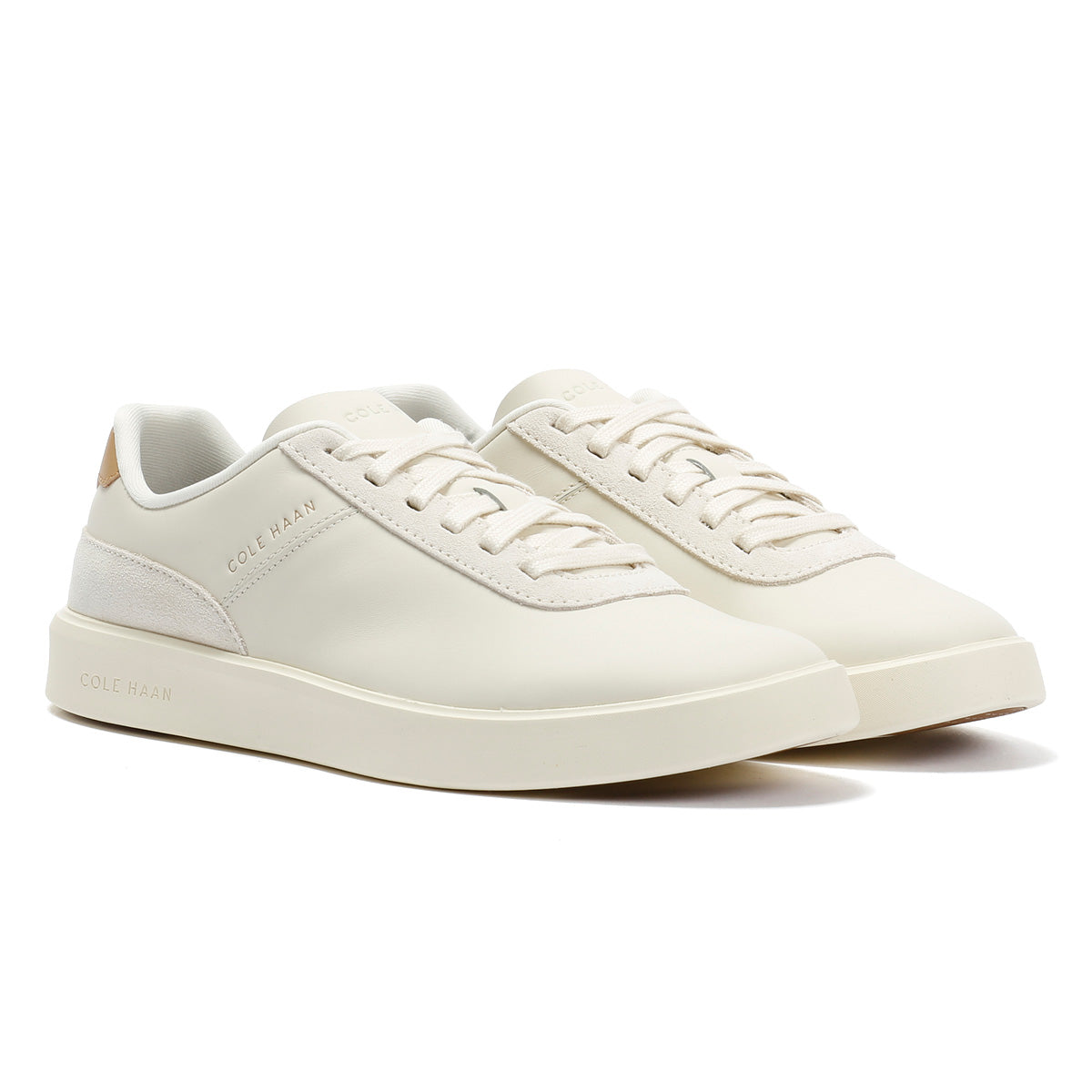 Cole Haan Grand Crosscourt Packaway Leather Men's Ivory Sneakers