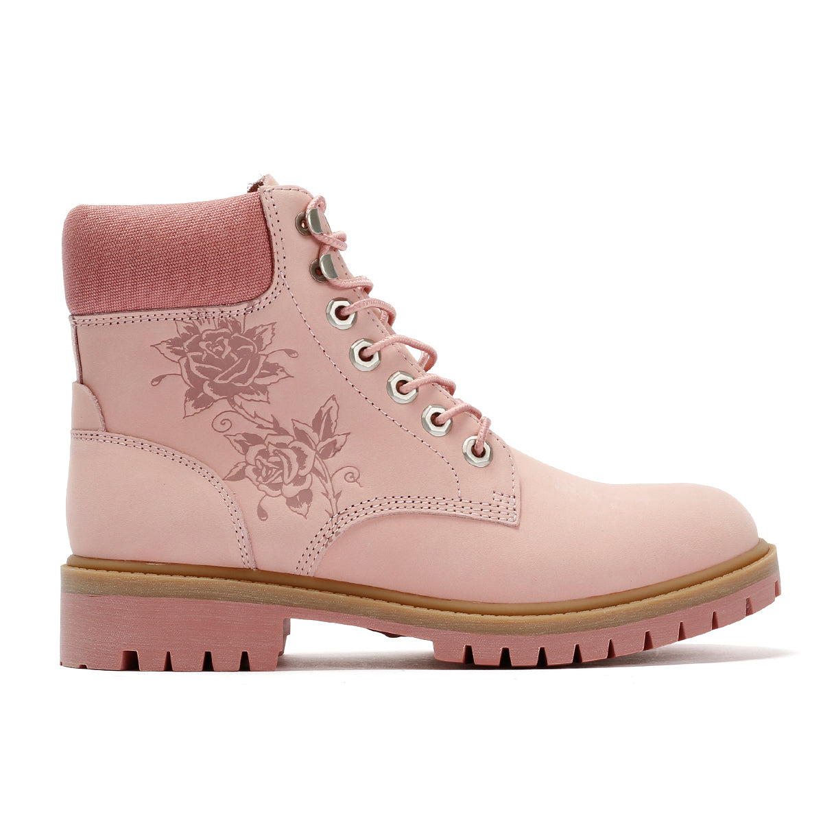 Ed Hardy Wild Roses Nubuck Women's Pink Boots