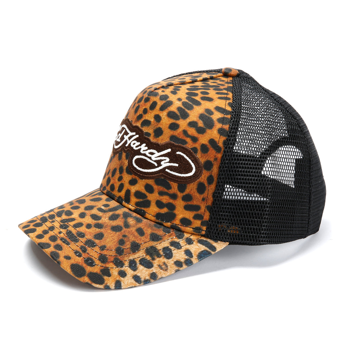 Ed Hardy 5 Panel Trucker Leopard Print Caps