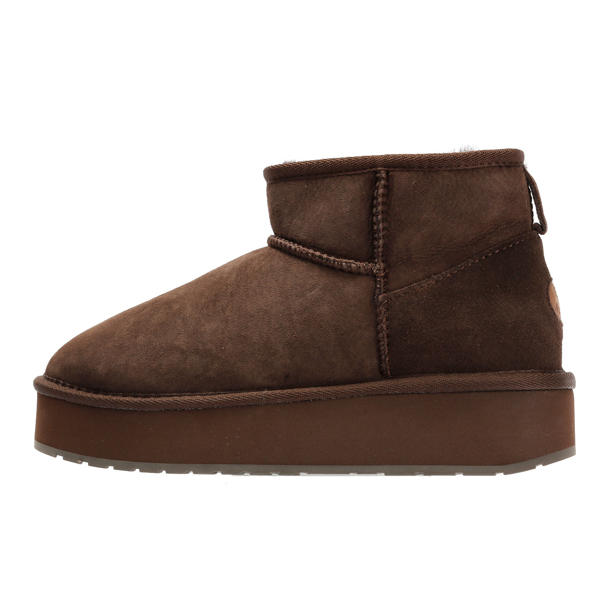 Emu Australia Stinger Micro Flatform 2.0 Sheepskin Women's Chocolate Boots