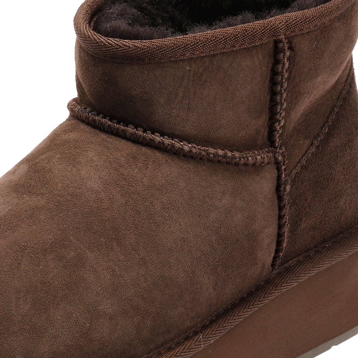 Emu Australia Stinger Micro Flatform 2.0 Sheepskin Women's Chocolate Boots
