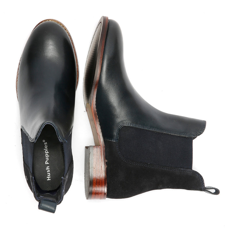 Hush Puppies Colette Suede Women's Navy Boots