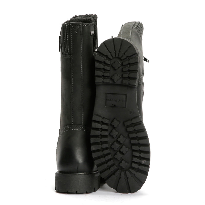 Hush Puppies Winnie Leather Women's Black Boots