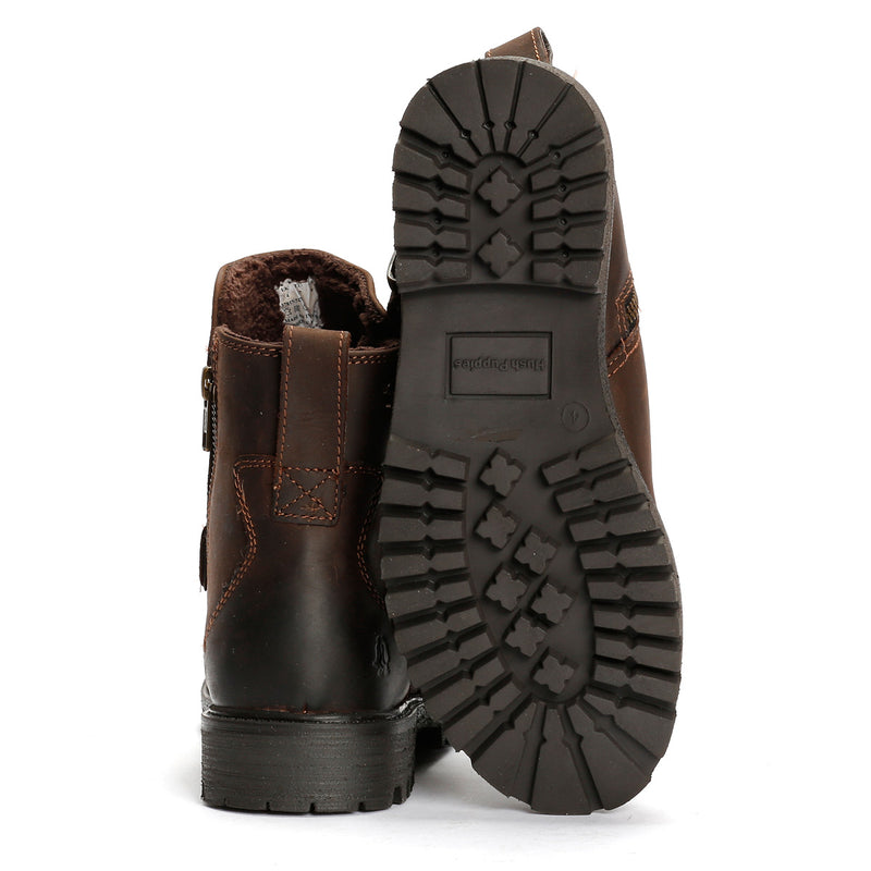 Hush Puppies Wakely Leather Women's Brown Boots