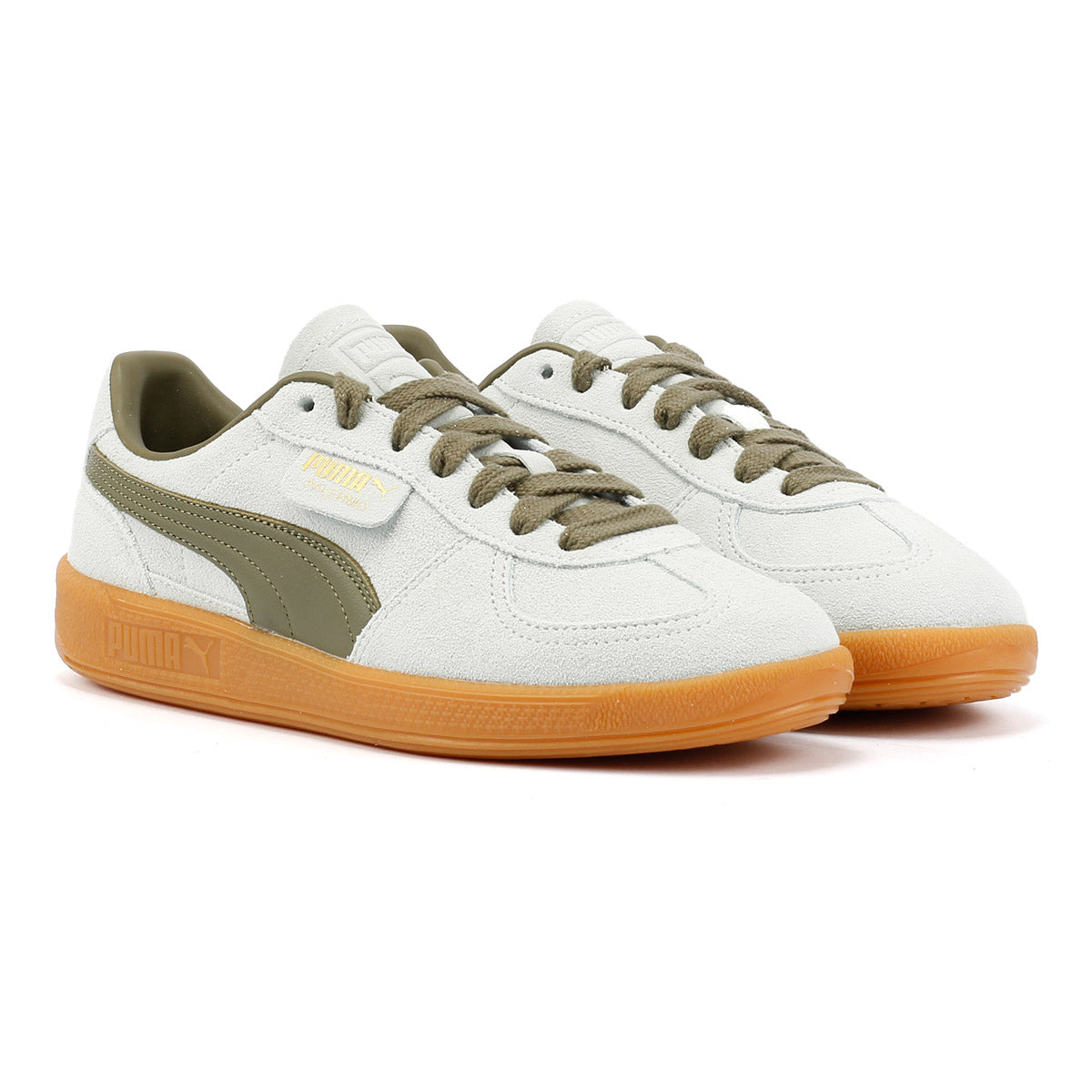 Puma Palermo Leather Peaceful Blue/Loden Green Sneakers