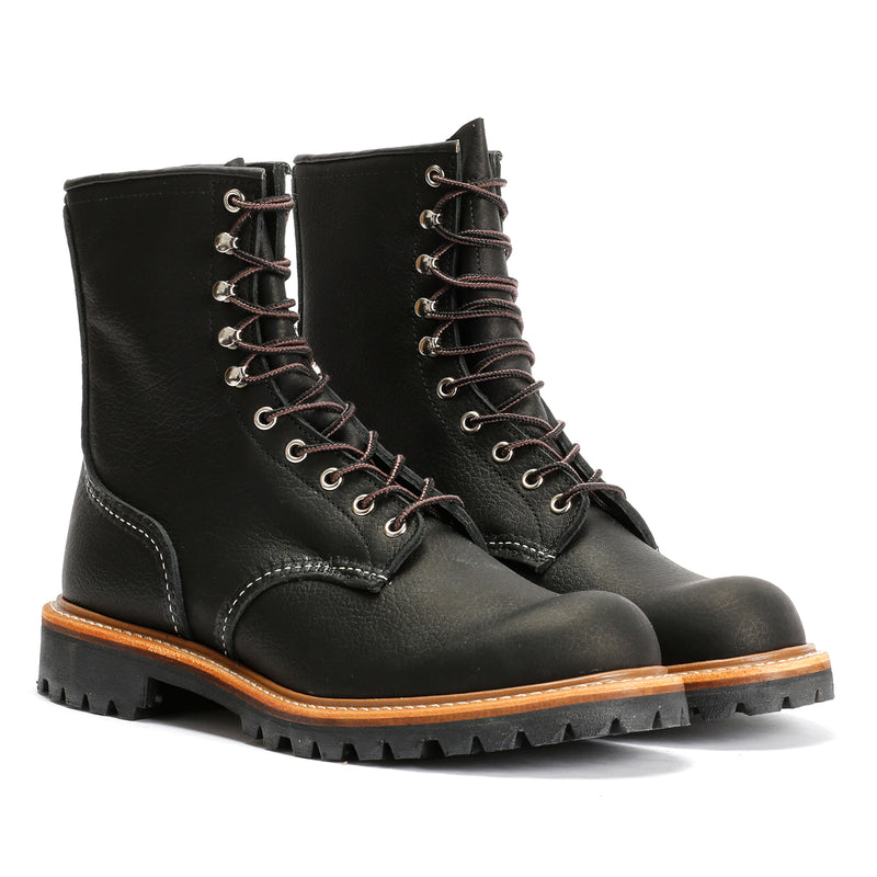 Red Wing 4501 8-Inch Logger Oil Leather Men's Black Boots