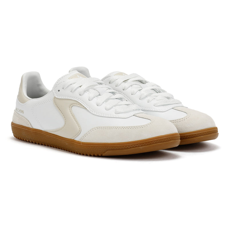 Skechers Hotshot Kickoff Leather Women's White/Natural Sneakers