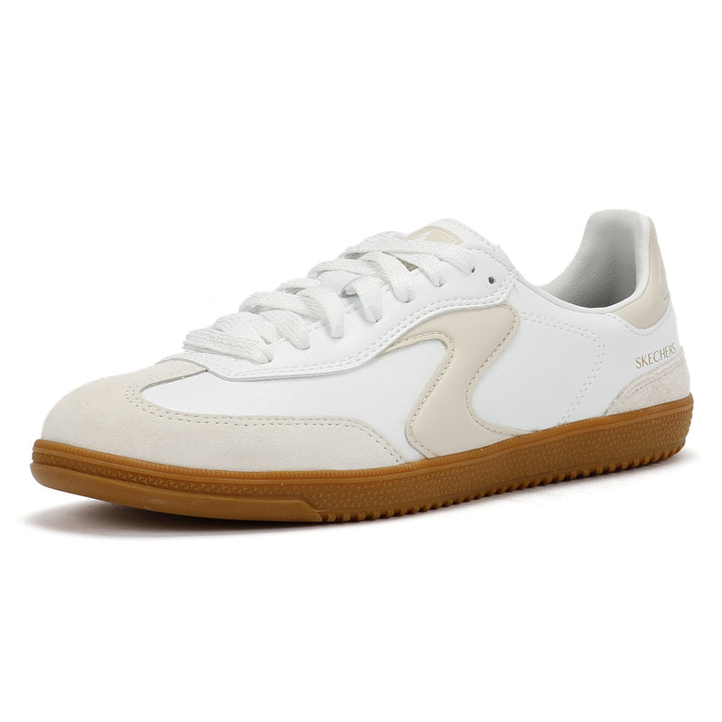 Skechers Hotshot Kickoff Leather Women's White/Natural Sneakers