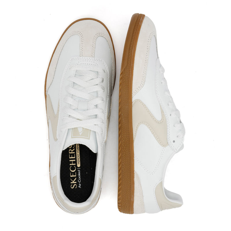 Skechers Hotshot Kickoff Leather Women's White/Natural Sneakers