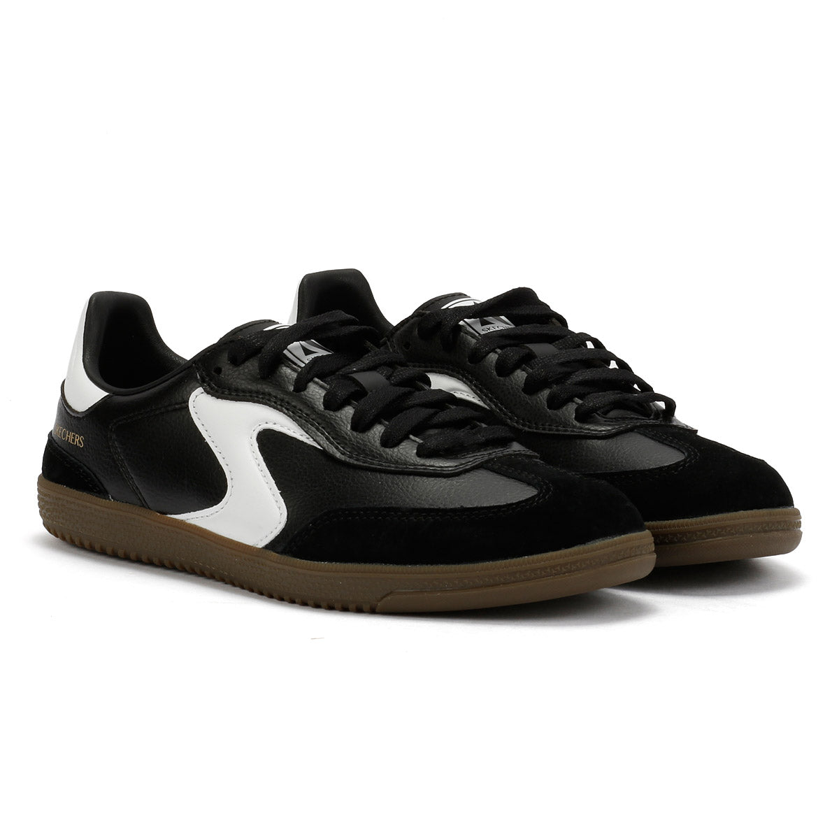 Skechers Hotshot Kickoff Leather Women's Black/White Sneakers