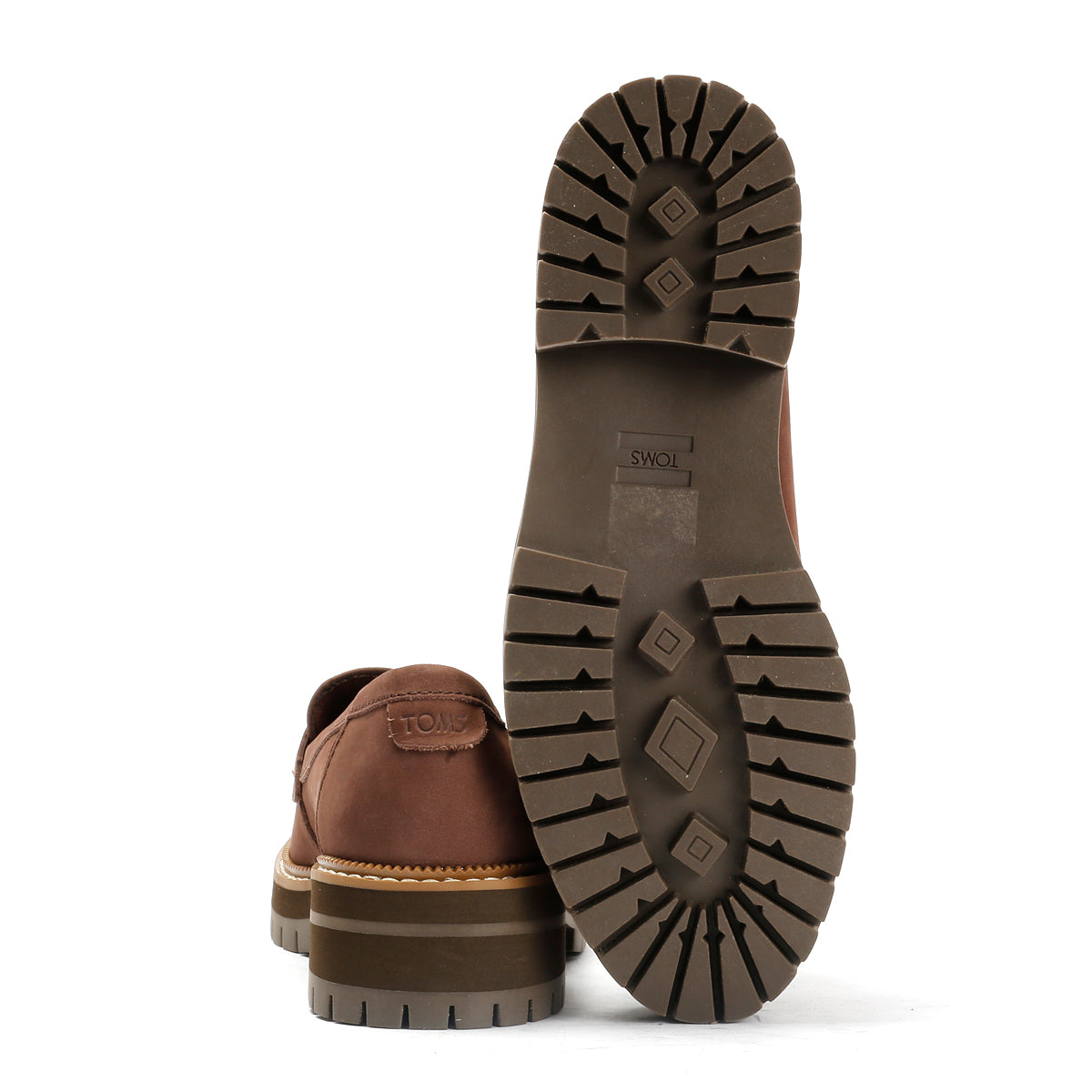 TOMS Cara Leather Women's Oak Brown Loafers