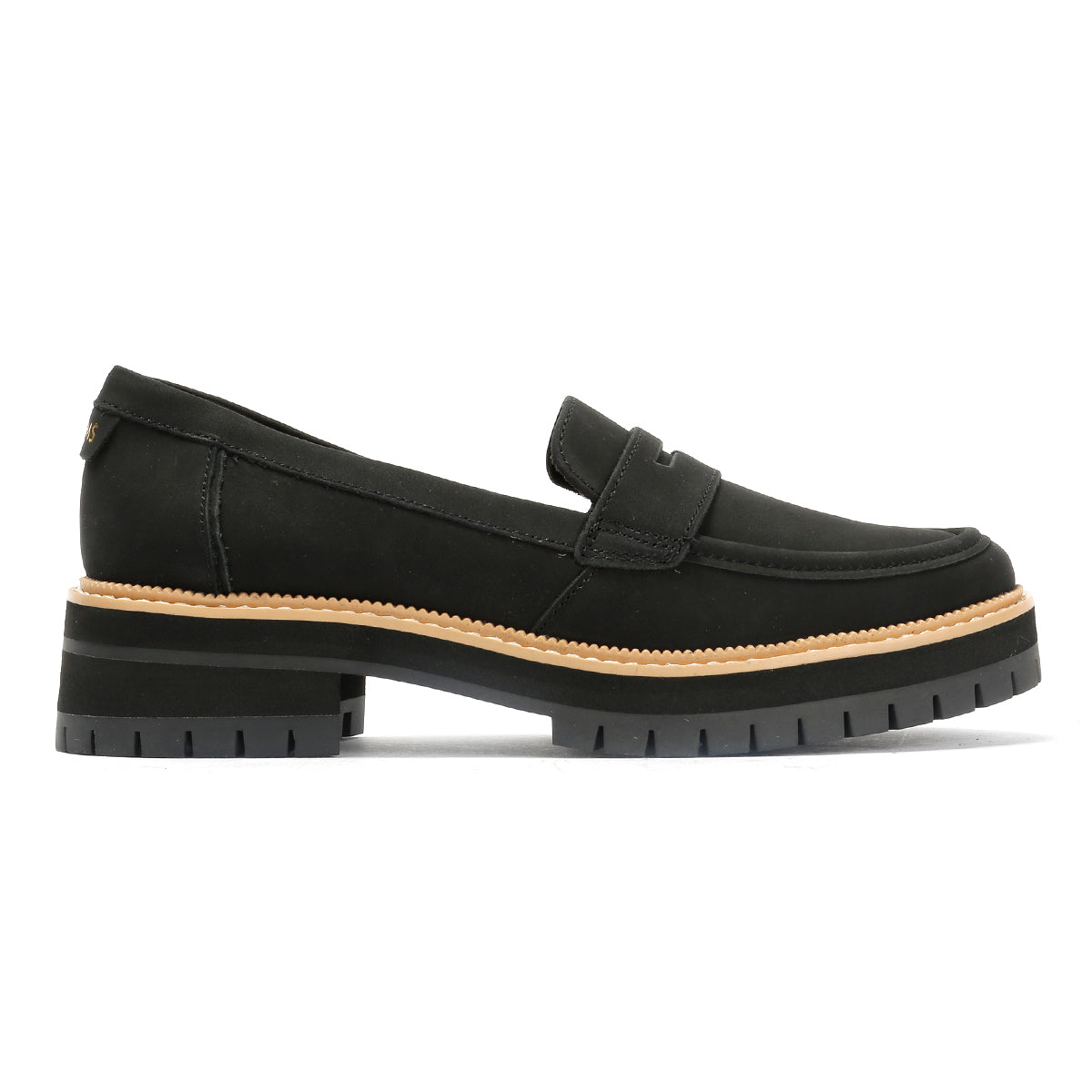 TOMS Cara Leather Women's Black Loafers