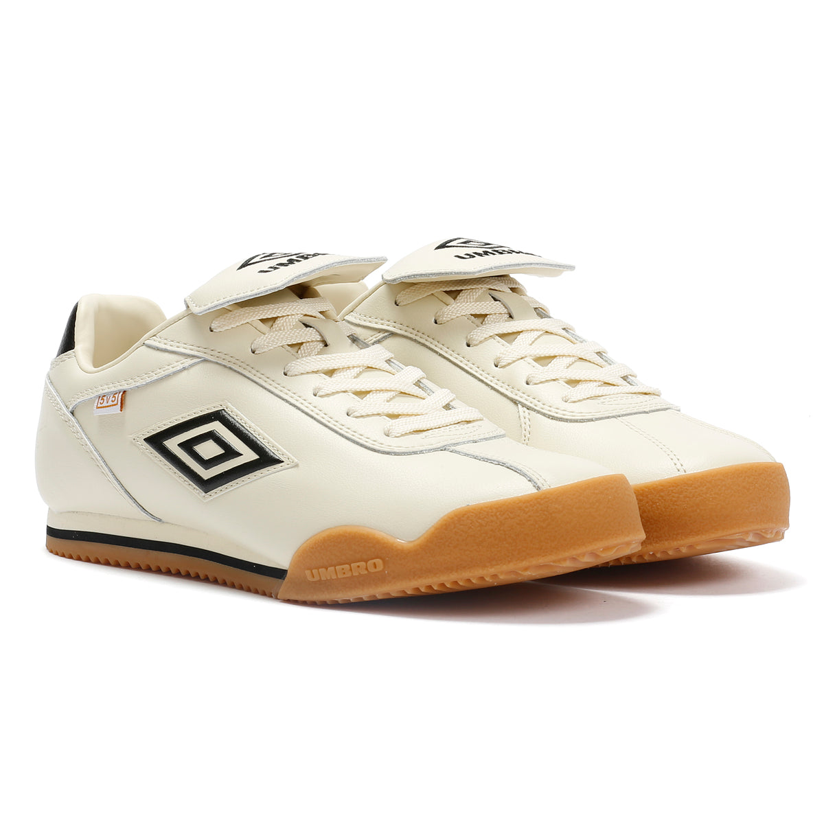 Umbro 5V5 Leather Antique White/Black Sneakers