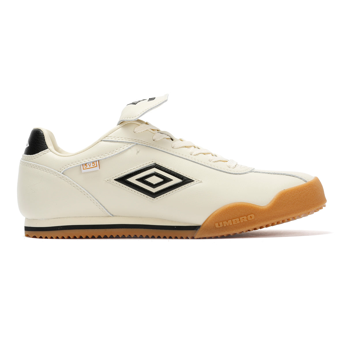 Umbro 5V5 Leather Antique White/Black Sneakers