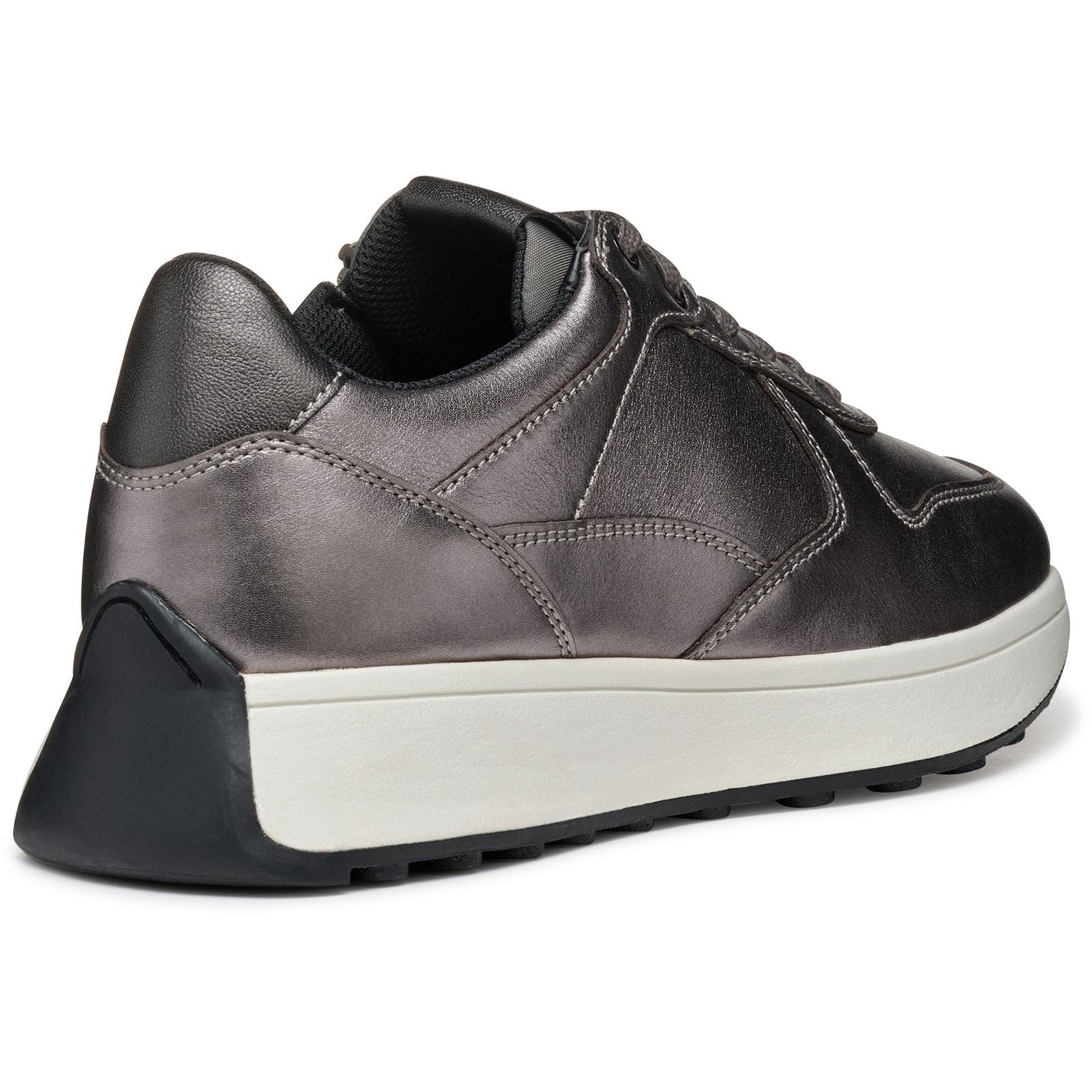 Geox D Amabel A Leather Women's Gun Sneakers