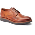 Base London Joe Leather Men's Burnt Tan Brogues Shoes