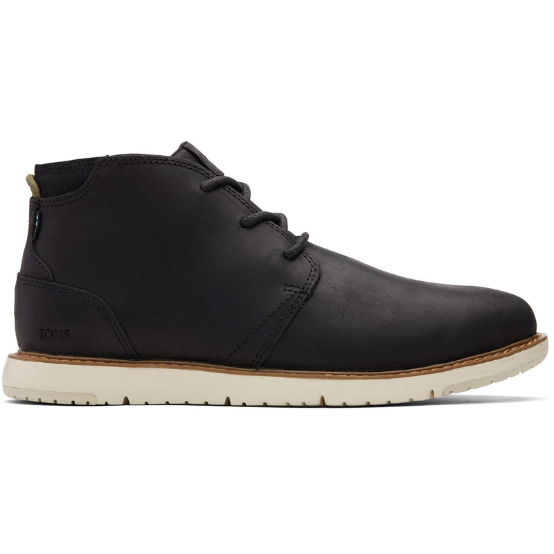 TOMS Navi Leather Men's Black Boots