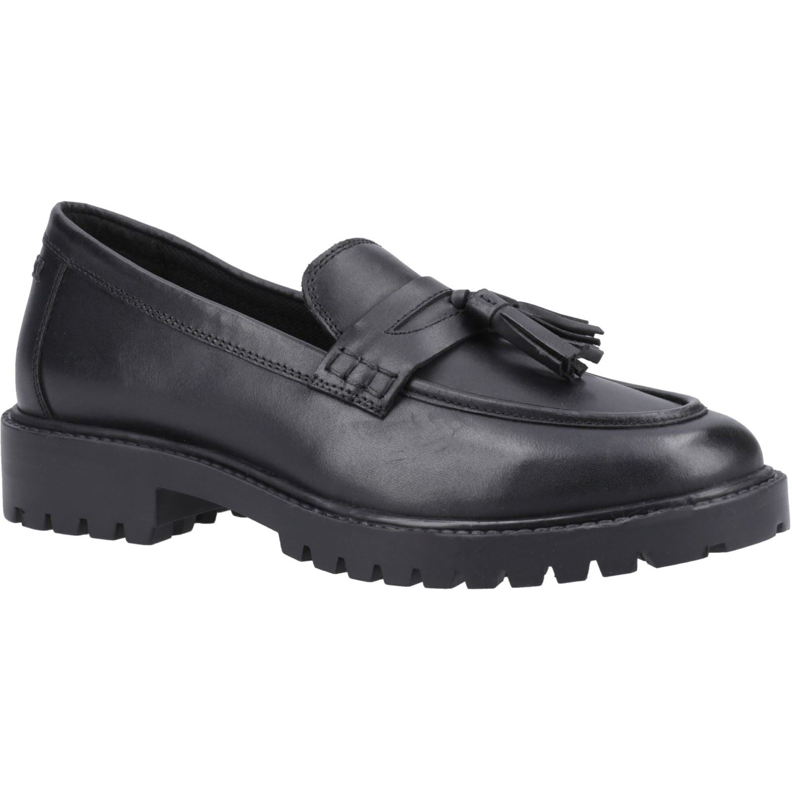 Hush Puppies Abigail Junior Leather Girls's Black Loafers