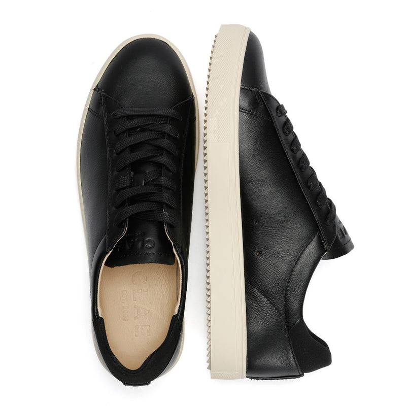 Clae Bradley Milled Leather Men's Black Sneakers