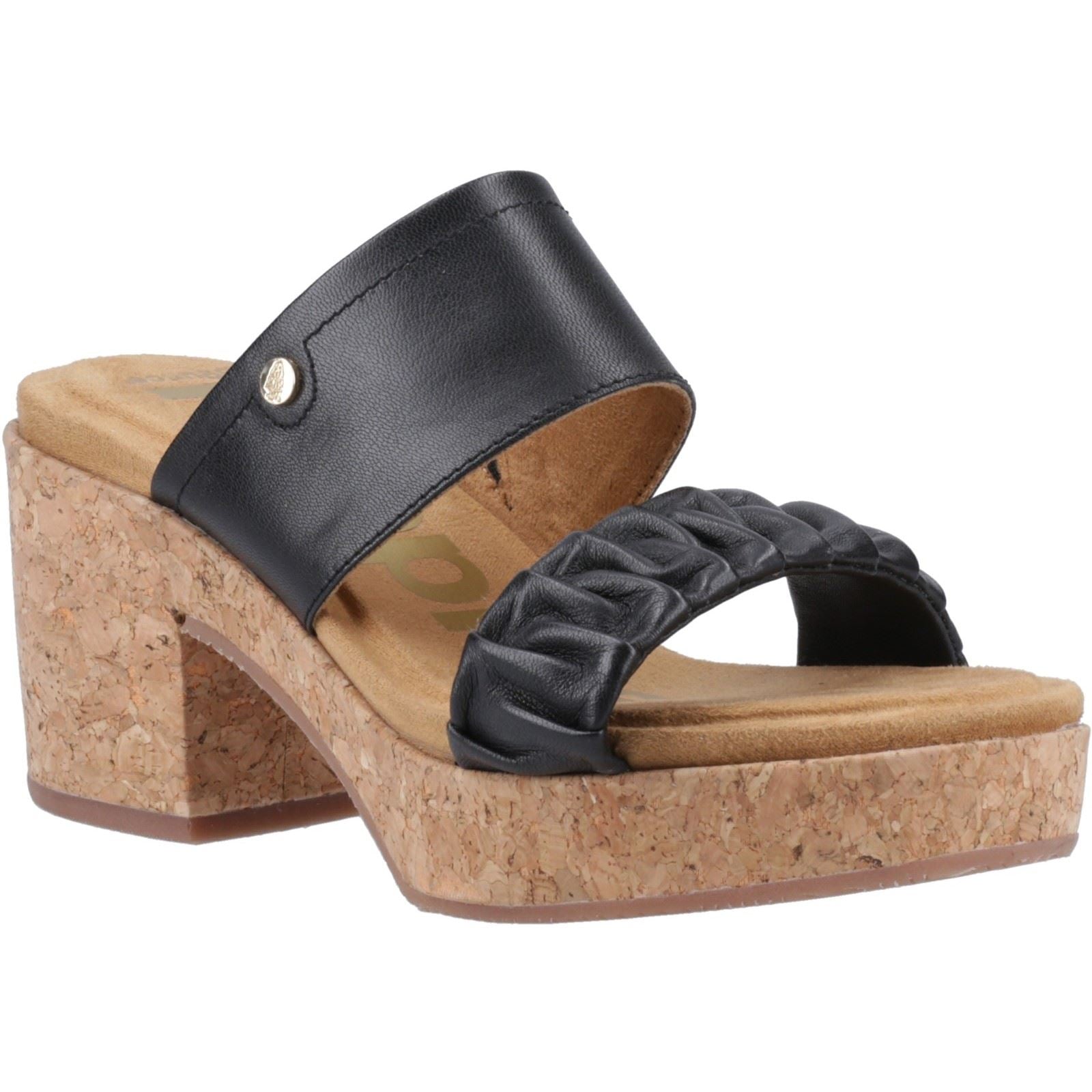 Hush Puppies Poppy Leather Women's Black Heels