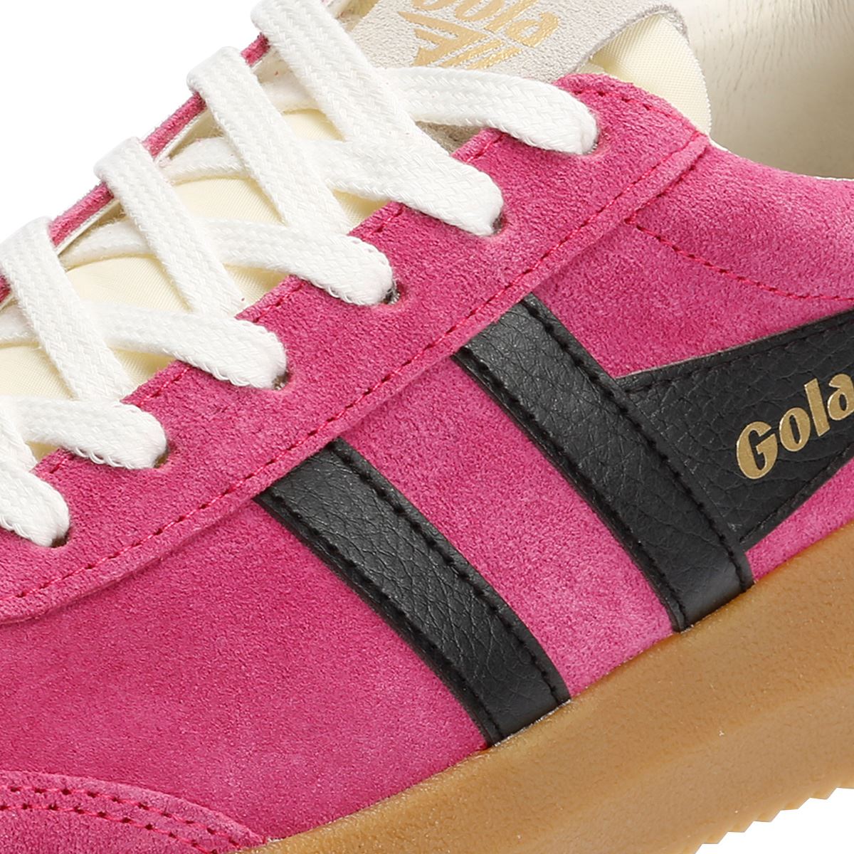 Gola Athena Suede Women's Fuchsia/Black/Evergreen Sneakers