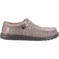 HEYDUDE Wally Stretch Mesh Synthetic Men's Deep Taupe/Mole Brown Moccasins Shoes