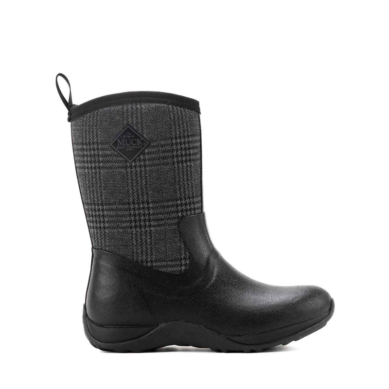 Muck Boots Arctic Weekend Rubber Women's Black/Plaid Winter Mid Calf Boots