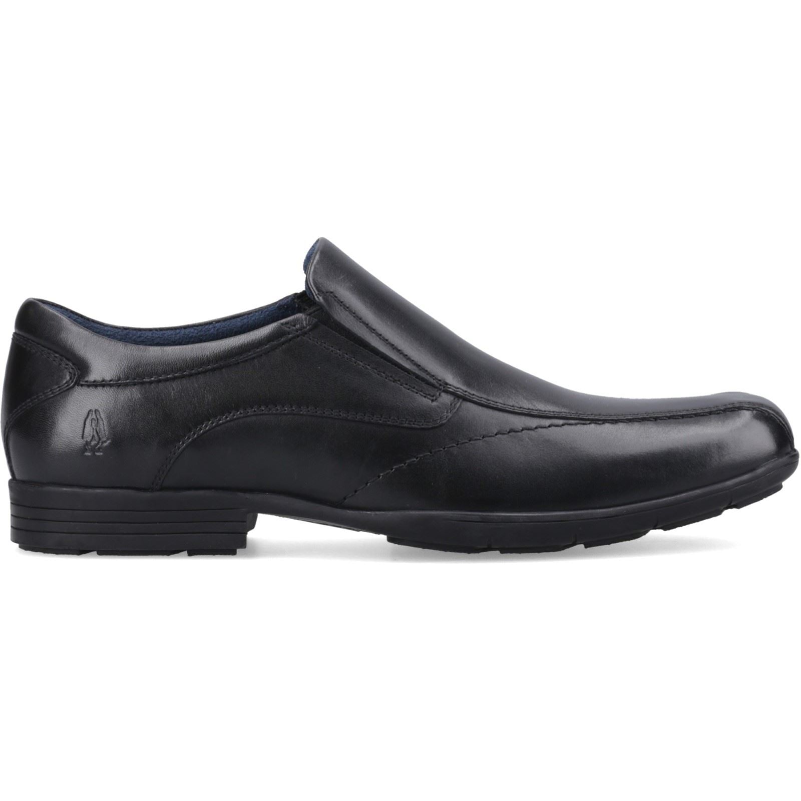 Hush Puppies Dumfries Leather Boy's Black Loafers