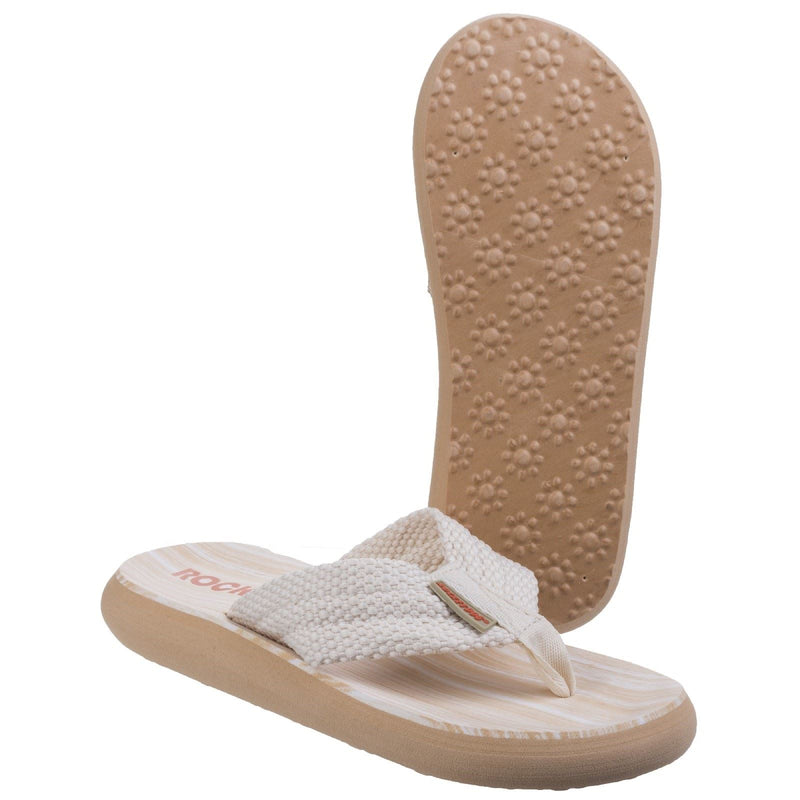 Rocket Dog Sunset Webbing Women's Double Cream Flip Flops
