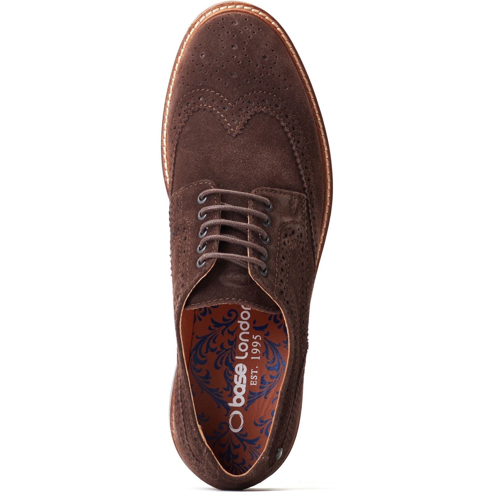 Base London Hatfield Leather Men's Burnt Brown Brogues Shoes
