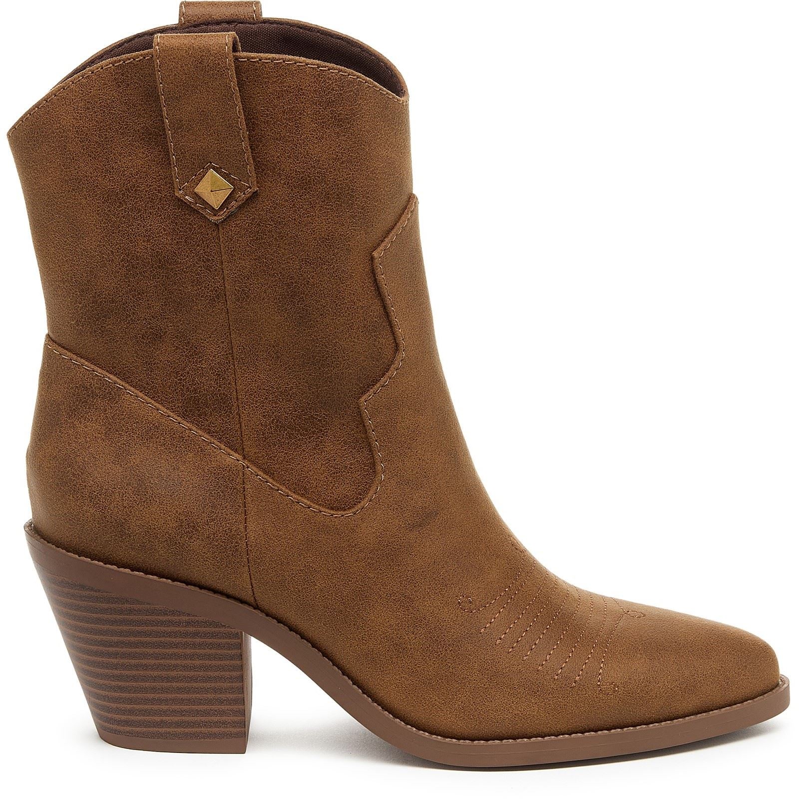 Rocket Dog Feather Polyurethane Women's Walnut Heeled Ankle Boots