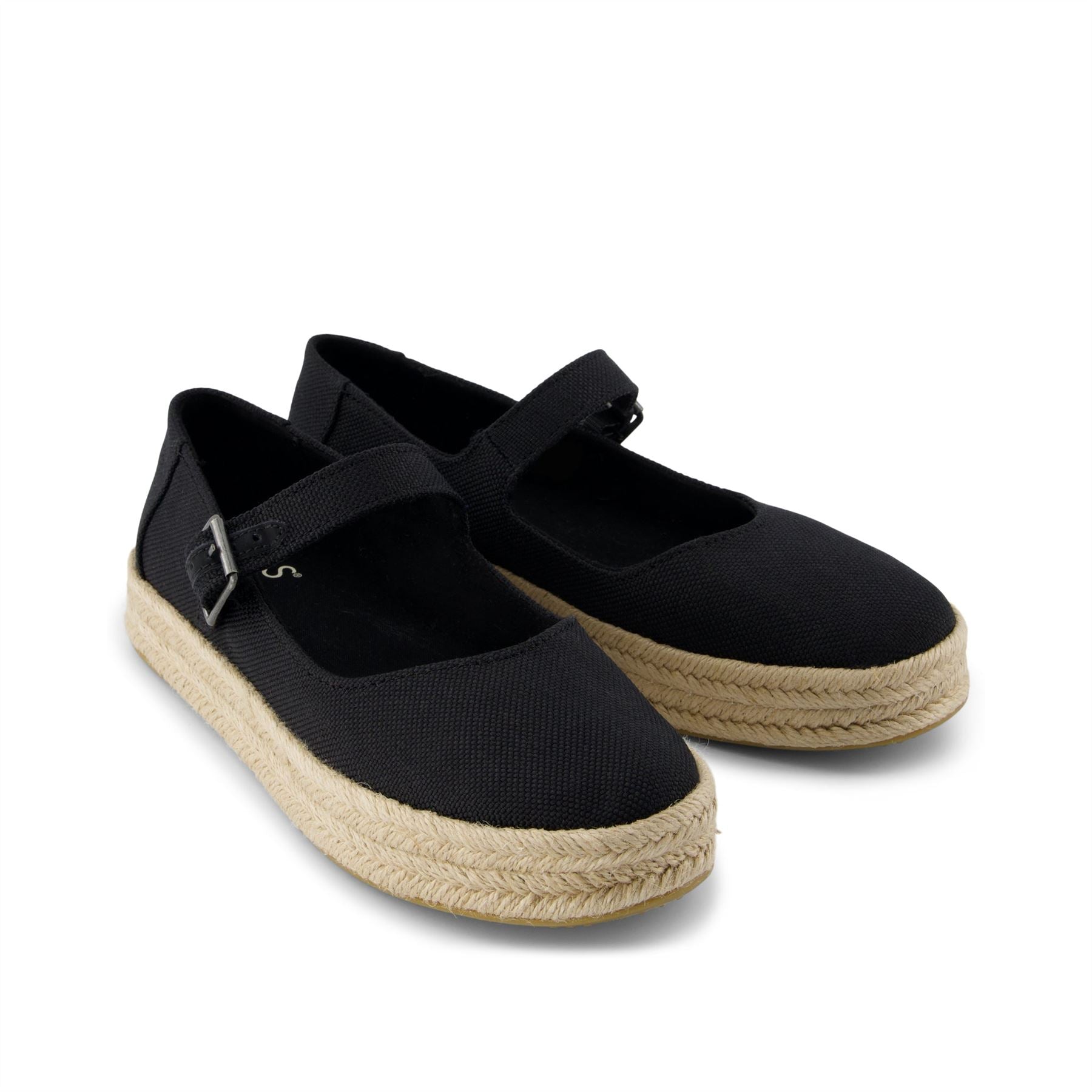 TOMS Carolina Mary Jane Textile Women's Black Espadrilles