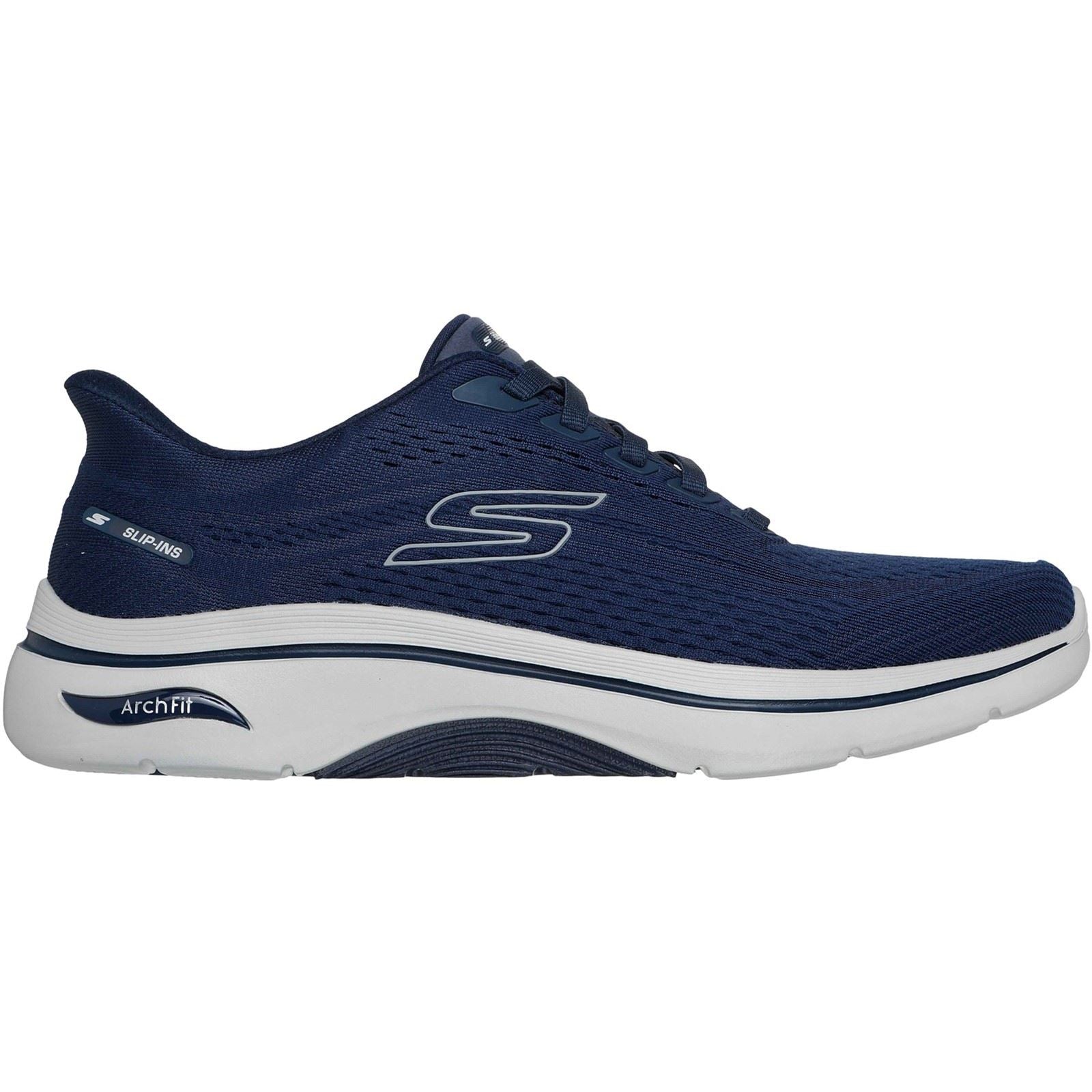 Skechers GO WALK Arch Fit 2.0 Percy Textile Men's Navy/Grey Standard Trainers