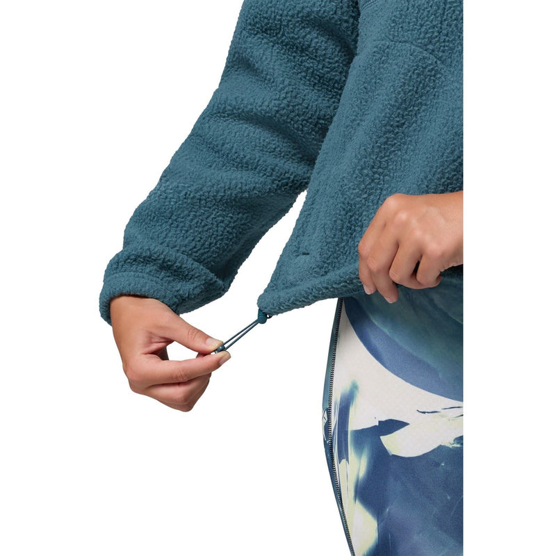 Columbia Jasper Ridge Pebbled Fleece Half Snap Polyester Women's Blue Pullover