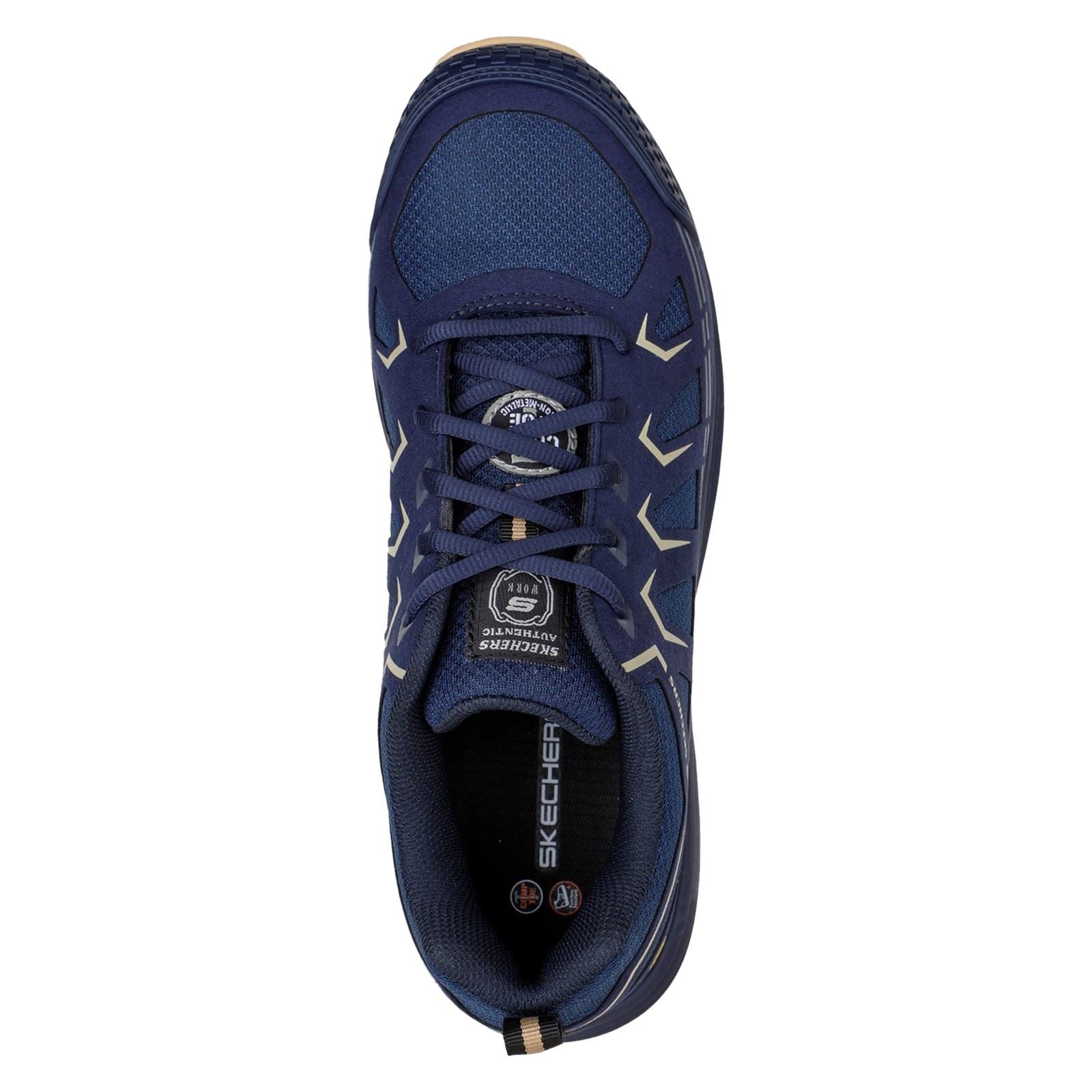 Skechers Workwear Malad II Textile Men's Navy/Tan Safety Sneakers