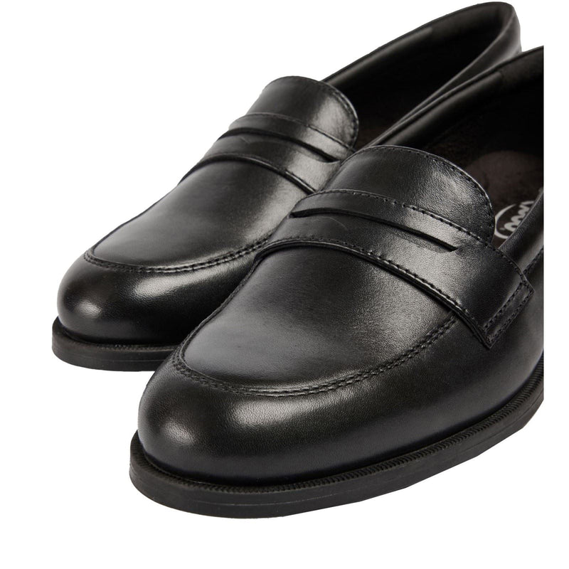 Pod Islay Leather Girls's Black Loafers