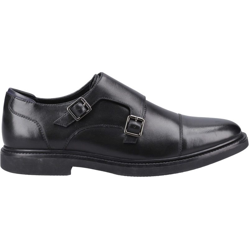 Hush Puppies Kane Leather Men's Black Double Monk Shoes
