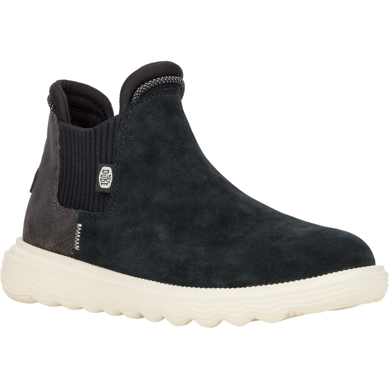 HEYDUDE Branson Novelty Leather Women's Black/Snake Boots