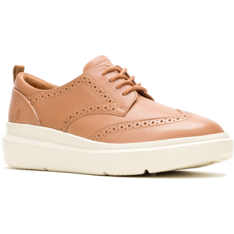 Hush Puppies Joy Leather Women's Tan Brogues Shoes