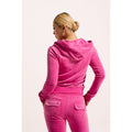 Juicy Couture Robertson Classic Jacket Polyester Women's Bright Pink Hooded Sweatshirt